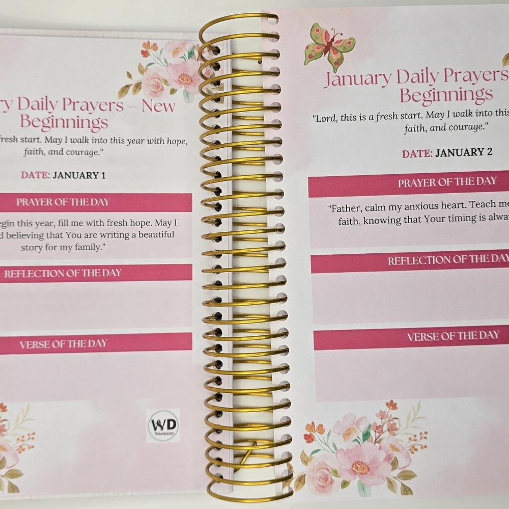 Prayers of Hope Floral Spiral Non-Dated Journal/Calendar  Bundle - Picture 4 of 13